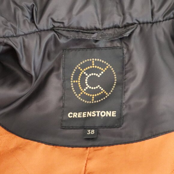 Creenstone Womens Puffer Coat Black Lined Hooded Raccoon Trim Hood Size 38/6 - Picture 4 of 16